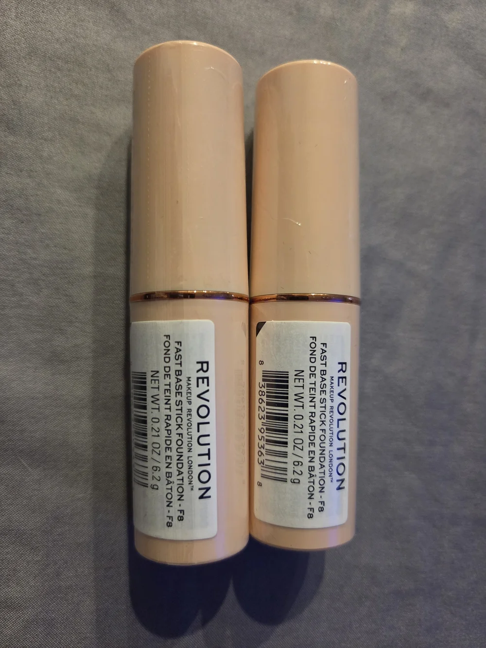 2 pk - F8 - Makeup Revolution Fast Base Stick Foundation